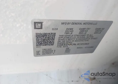 2020 GMC Yukon Xl 2Wd Denali from USA, damaged, VIN 1GKS1HKJ9LR191593